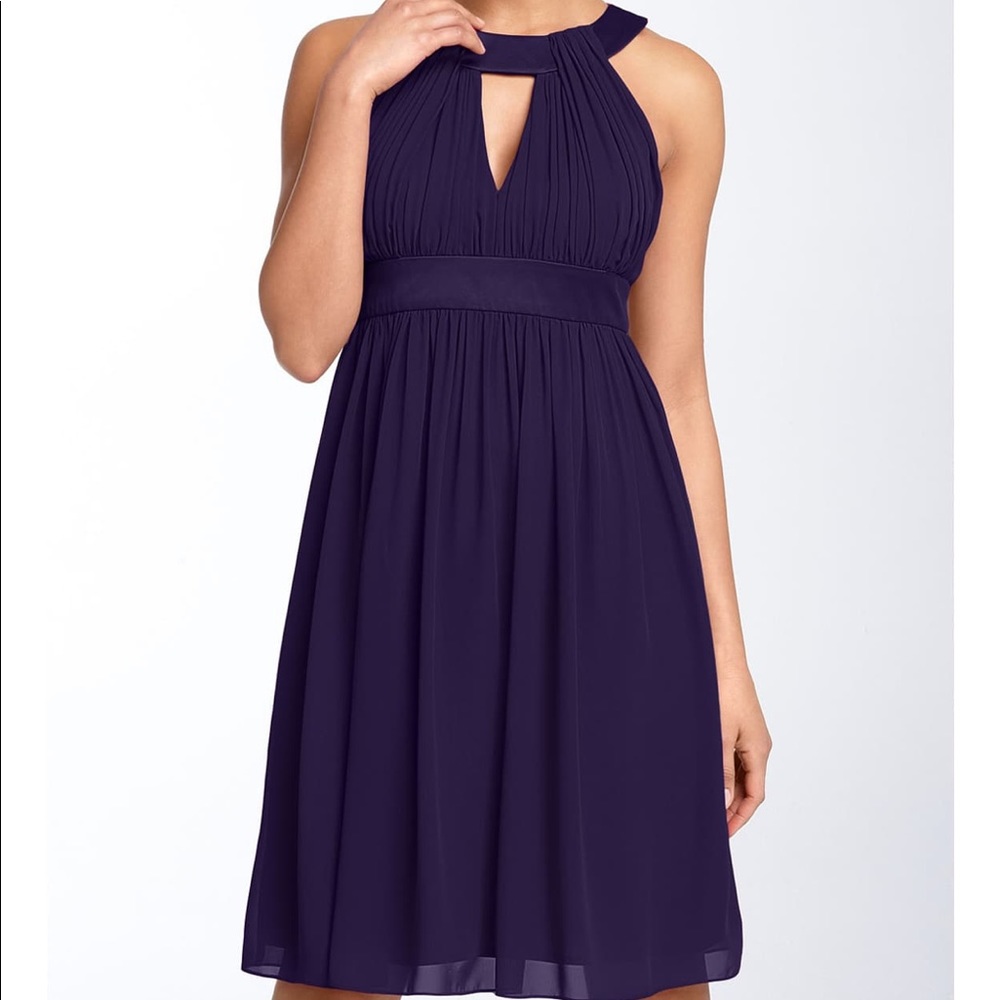 Lilac dress - Maggy London keyhole chiffon